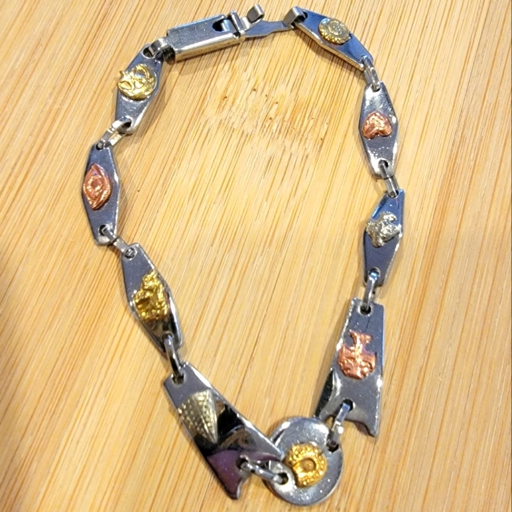 Silver charm bracelet
